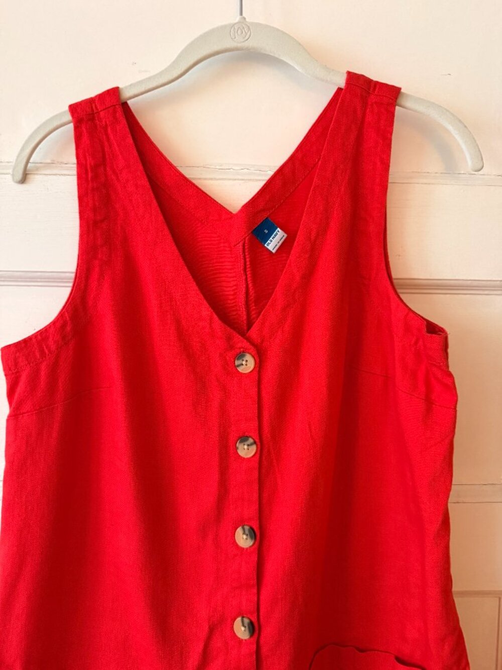 Old Navy cotton button down dress with pockets - Picture 3 of 4